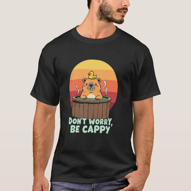 T-shirt Graphisme de baignoire à remous Cappy Happy Beaver (Devant)