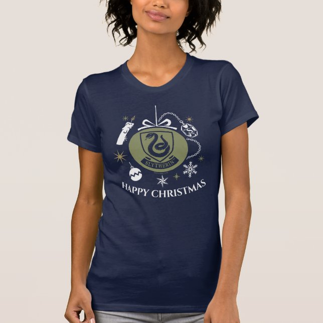 T-shirt Graphisme de Boule de Noël SLYTHERIN™ (Devant)