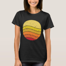 Graphisme de cercle en détresse avec vagues de cou
