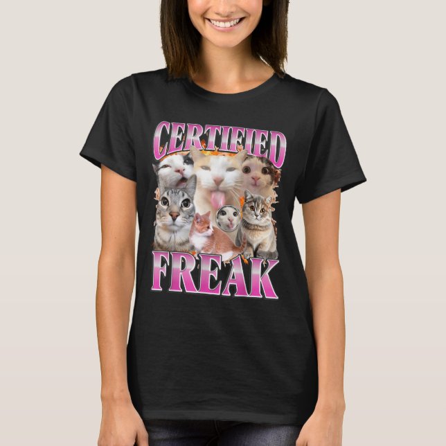 T-shirt Graphisme de chat certifié bootleg humour drôle ge (Devant)