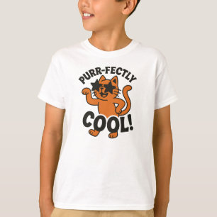 T-shirt Graphisme de chat orange funky parfaitement cool