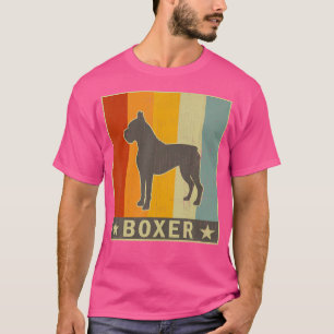 T-shirt Graphisme De Chien De Boxer Retro En Perte Pour Ga