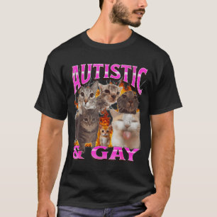 T-shirt Graphisme de contrefaçon de mème de chat drôle aut