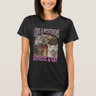 T-shirt Graphisme de contrefaçon de mème de chat drôle aut