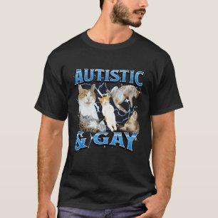 T-shirt Graphisme de contrefaçon de mème de chat drôle aut