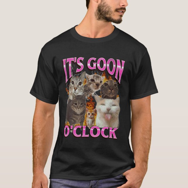 T-shirt Graphisme de contrefaçon de mème de chat drôle de  (Devant)