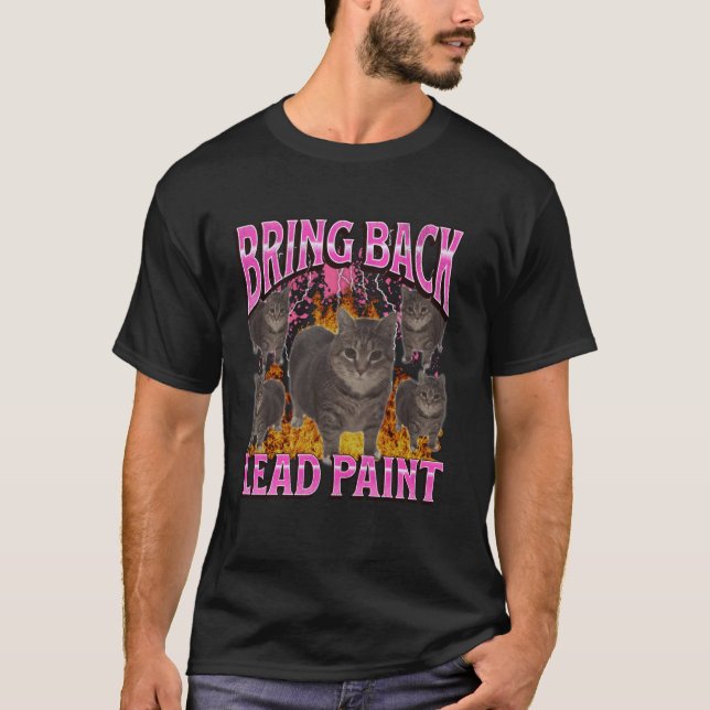 T-shirt Graphisme de contrefaçon de mème de chat drôle de  (Devant)