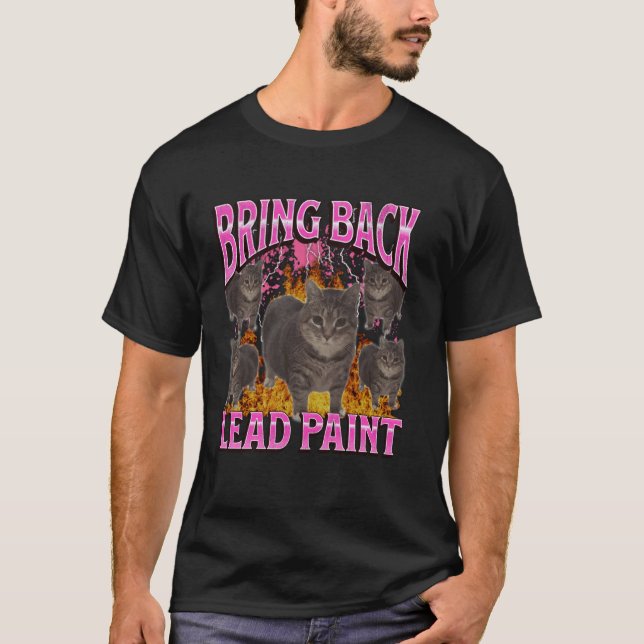 T-shirt Graphisme de contrefaçon de mème de chat drôle de  (Devant)