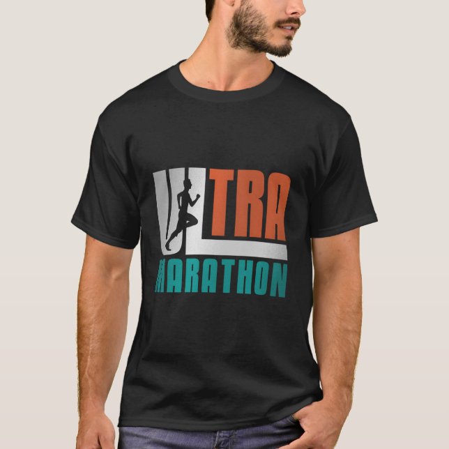 T-shirt Graphisme de coureur ultra marathon (Devant)