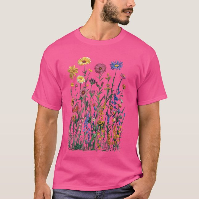 T-shirt Graphisme de fleurs pour femmes Fleur sauvage Flor (Devant)