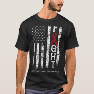 T-shirt Graphisme de guerrier de l'amylose Drapeau américa