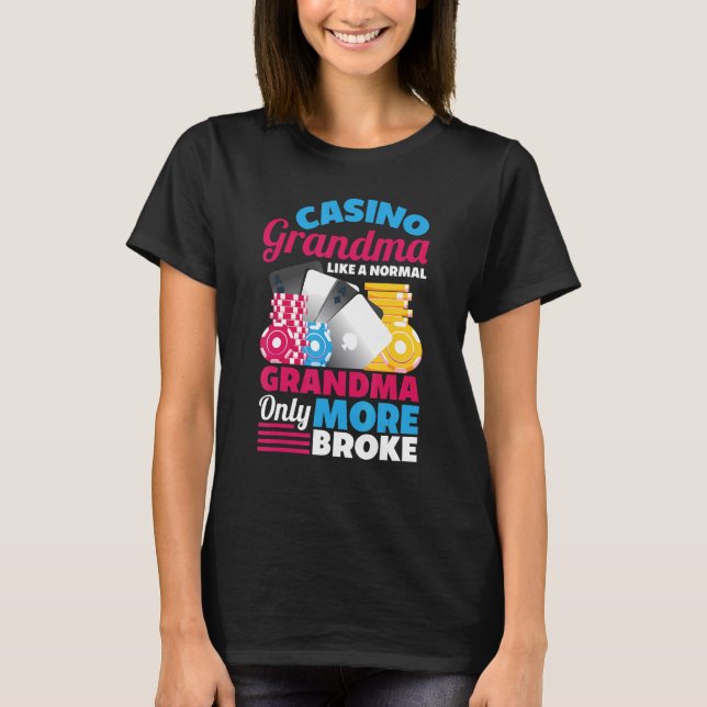 T-shirt Graphisme de jeu de hasard Grand-mère du casino (Devant)