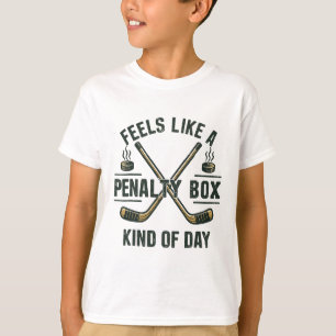 T-shirt Graphisme de jour de hockey en boîte de pénalité d