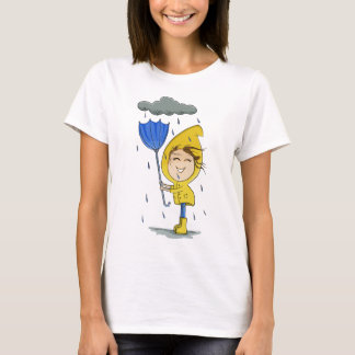 T-shirt Graphisme de la journée de la fille mignonne Rainy