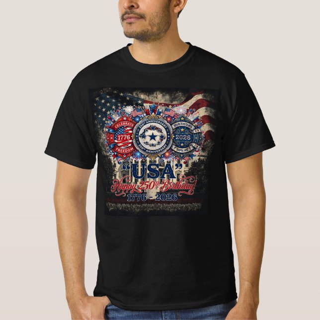 T-shirt Graphisme de la Maison Blanche pour le 250e annive (Devant)