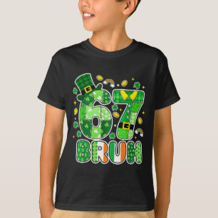 T-shirt Graphisme de la Saint-Patrick Bruh 67 avec des trè