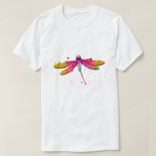 T-shirt Graphisme de libellule à l'aquarelle Indépendant