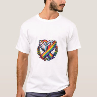 T-shirt Graphisme de mains unies pour la fierté LGBTQ et l