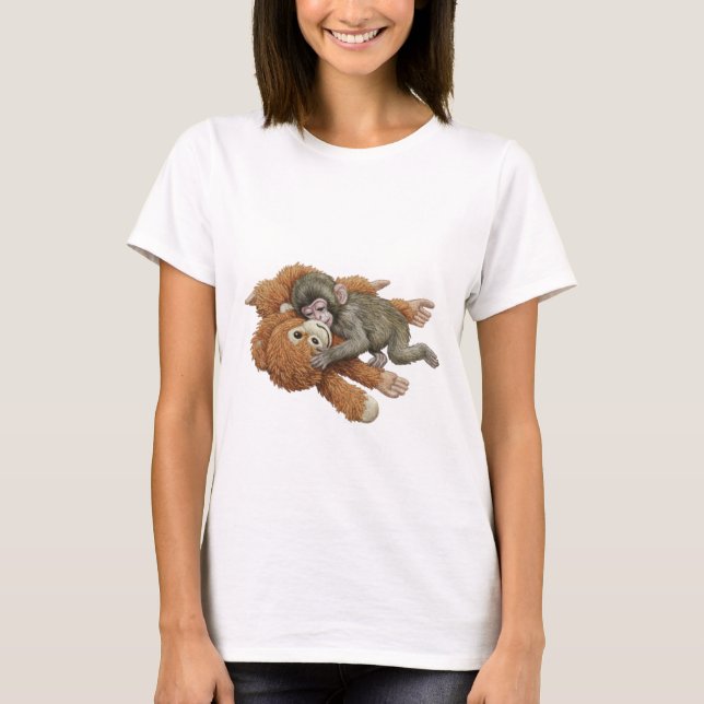 T-shirt Graphisme de Monkey Punch, bébé singe orang-outan  (Devant)