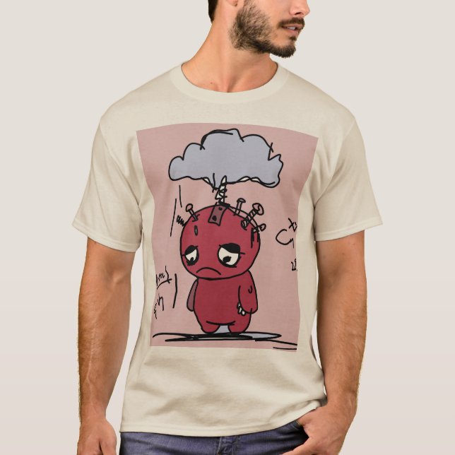 T-shirt Graphisme de monstre expressionniste abstrait rétr (Devant)