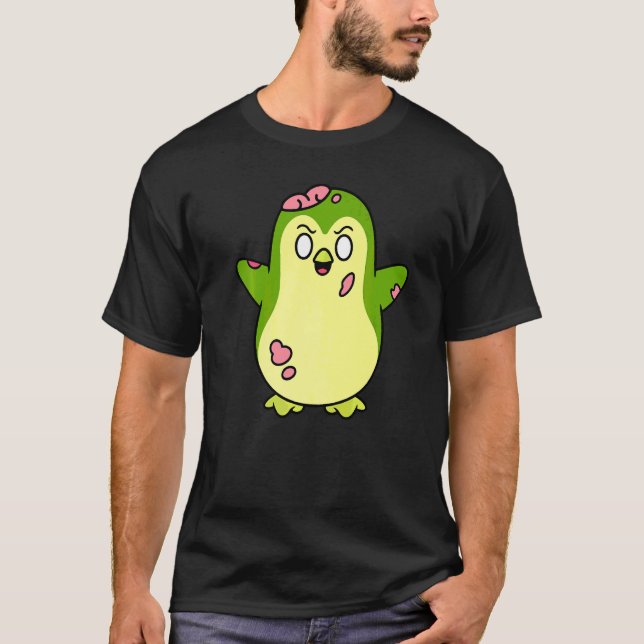 T-shirt Graphisme de monstre mignon d'animal de pingouin z (Devant)