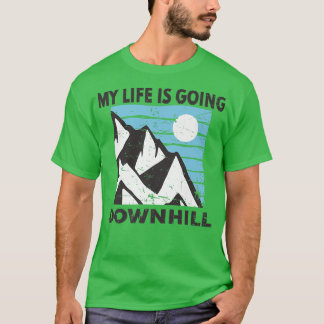 T-shirt Graphisme de montagne rétro ski snowboard mème