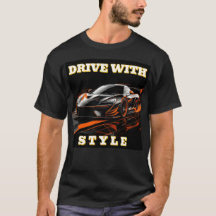 T-shirt Graphisme de mouvement de vitesse de voiture de co