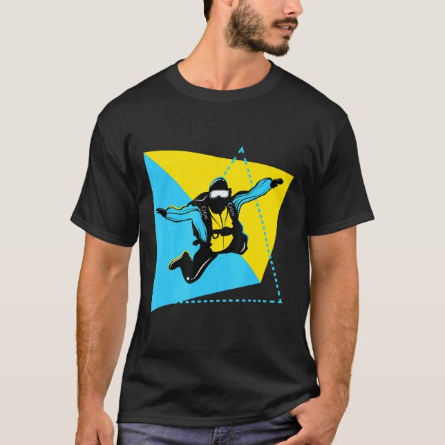 T-shirt Graphisme de parachutisme (Devant)