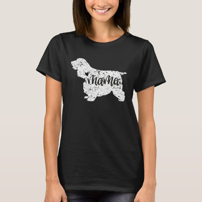 T-shirt Graphisme de patte de Cocker Spaniel pour maman (Devant)