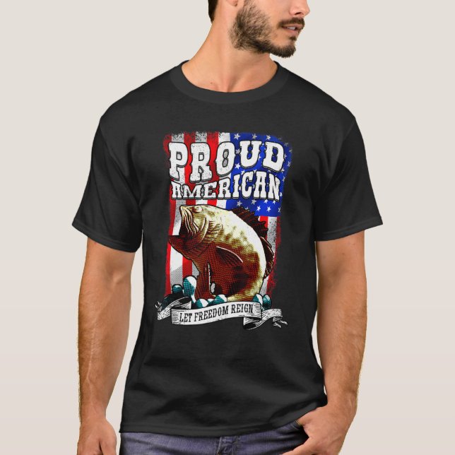 T-shirt Graphisme de pêche à la basse de rivière motif de  (Devant)