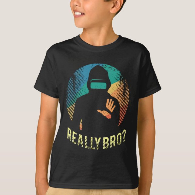 T-shirt Graphisme de réalité virtuelle Art rétro en détres (Devant)