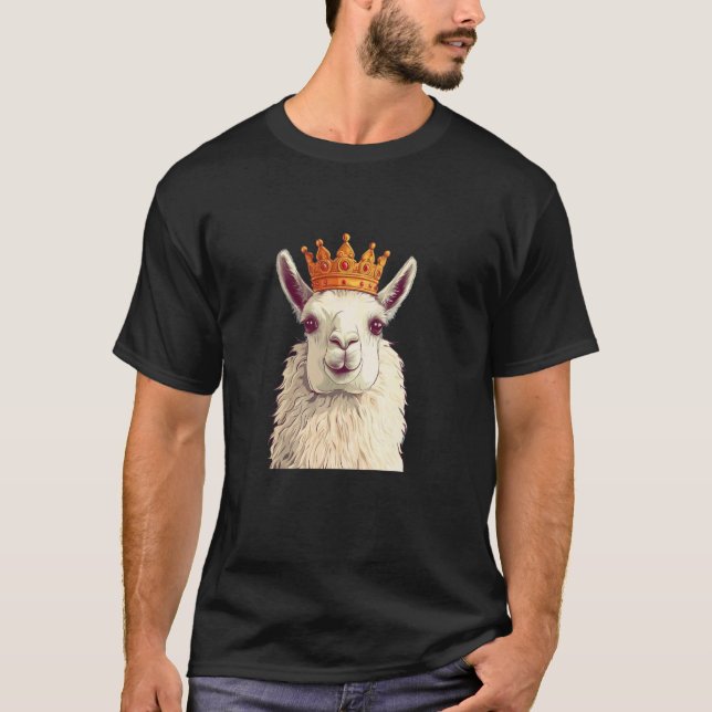 T-shirt Graphisme de royauté de lama pour une aventure amu (Devant)