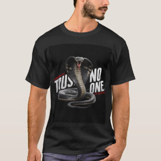 T-shirt "Graphisme de serpent mystique avec 'Trust No One'