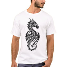 Graphisme de silhouette de dragon tribal gras