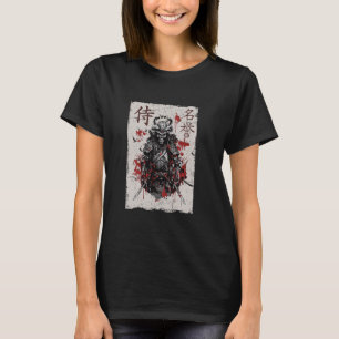 T-shirt Graphisme de squelette de guerrier samouraï, Art j
