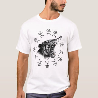 T-shirt graphisme de tigre rugissant en bâtonnets