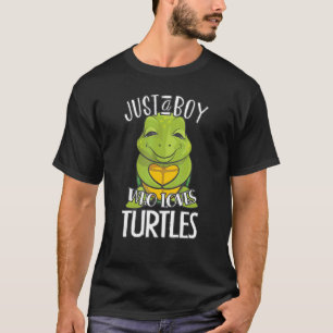 T-shirt Graphisme De Tortue Mignonne Pour Garçons Hommes E