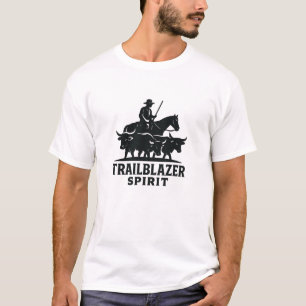 T-shirt Graphisme de troupeau audacieux Trailblazer occide