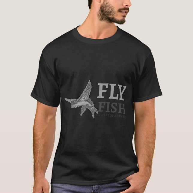 T-shirt Graphisme de vêtements de pêche à la mouche littér (Devant)