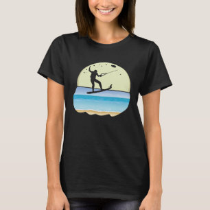 T-shirt Graphisme de wakeboard avec un chien cool pour wak
