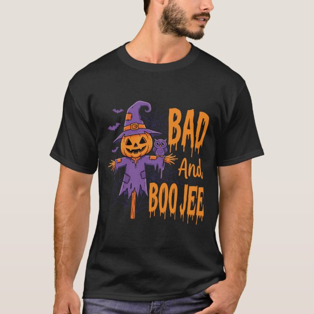 T-shirt Graphisme d'épouvantail Halloween Bad And Boo Jee (Devant)