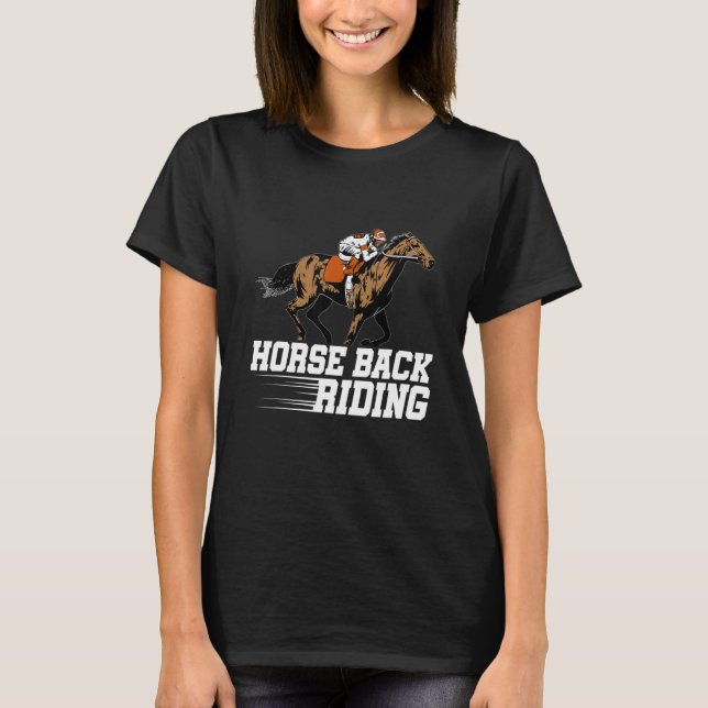 T-shirt Graphisme d'équitation Cavalier Équitation Amoureu (Devant)