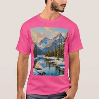 T-shirt Graphisme des montagnes rocheuses