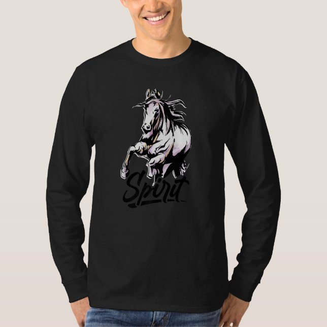 T-shirt Graphisme d'esprit Cavalier amateur de chevaux Équ (Devant)