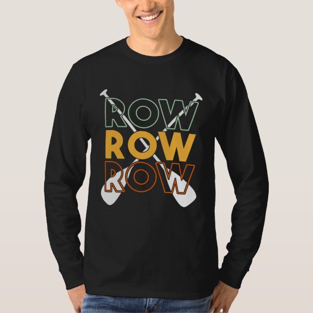 T-shirt Graphisme d'expert en aviron rétro en bateau à ram (Devant)