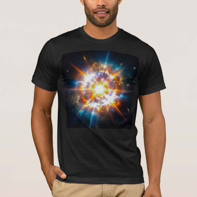 T-shirt Graphisme d'explosion spatiale de supernova cosmiq (Devant)