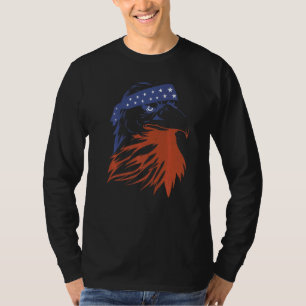 T-shirt Graphisme du drapeau américain avec aigle pour hom