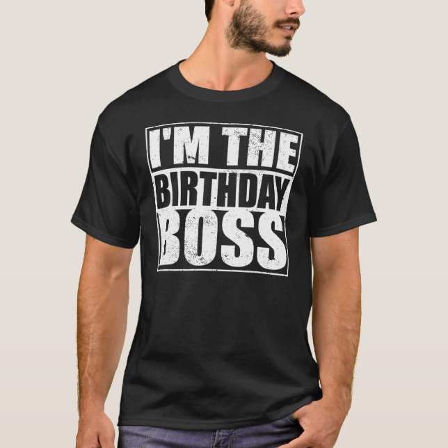 T-shirt Graphisme du patron de l'anniversaire (Devant)