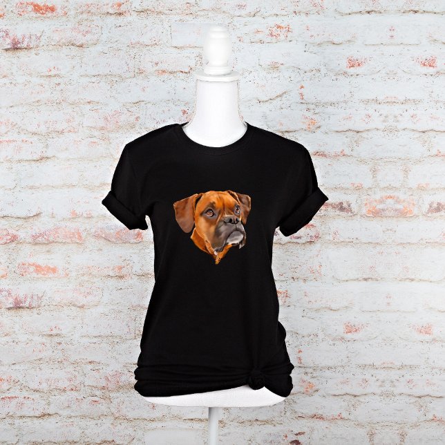 T-shirt Graphisme du visage de chien Boxer (Créateur téléchargé)