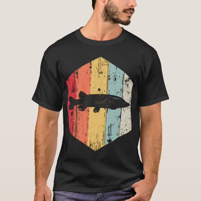 T-shirt Graphisme éclair rétro Trois basses lunes (Devant)